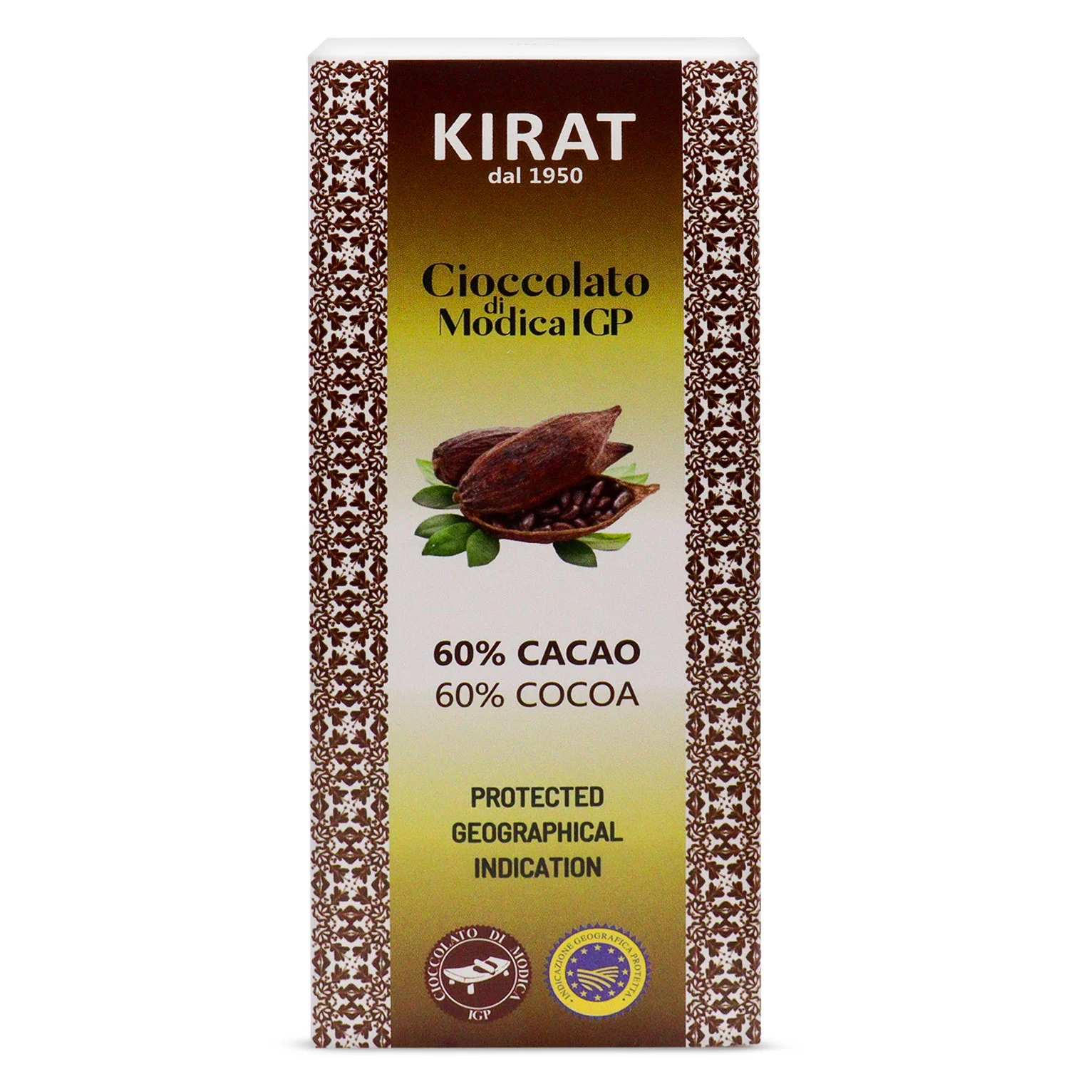 Cioccolato IGP Kirat Cacao 60% 100 gr