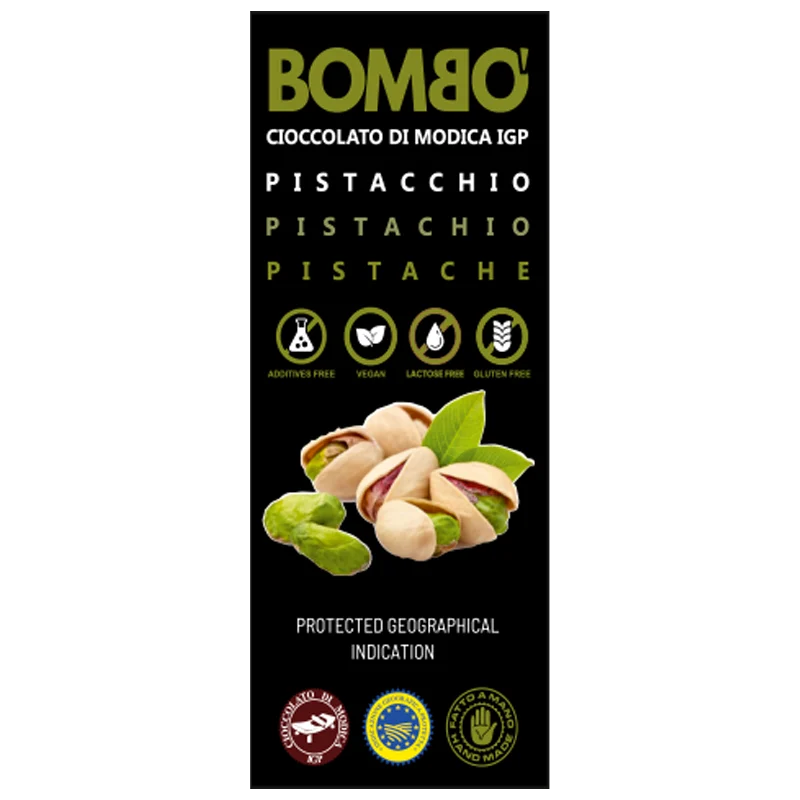 Cioccolato IGP Bombò Pistacchio 50 gr