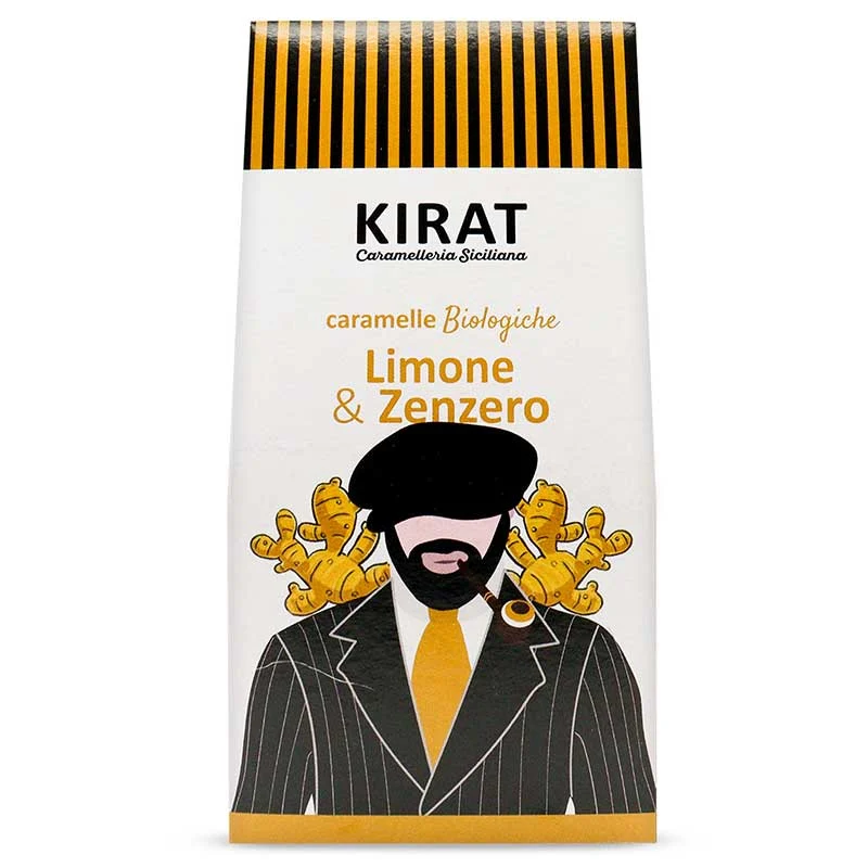 Caramelle Biologiche Vegane Limone e Zenzero da 40g