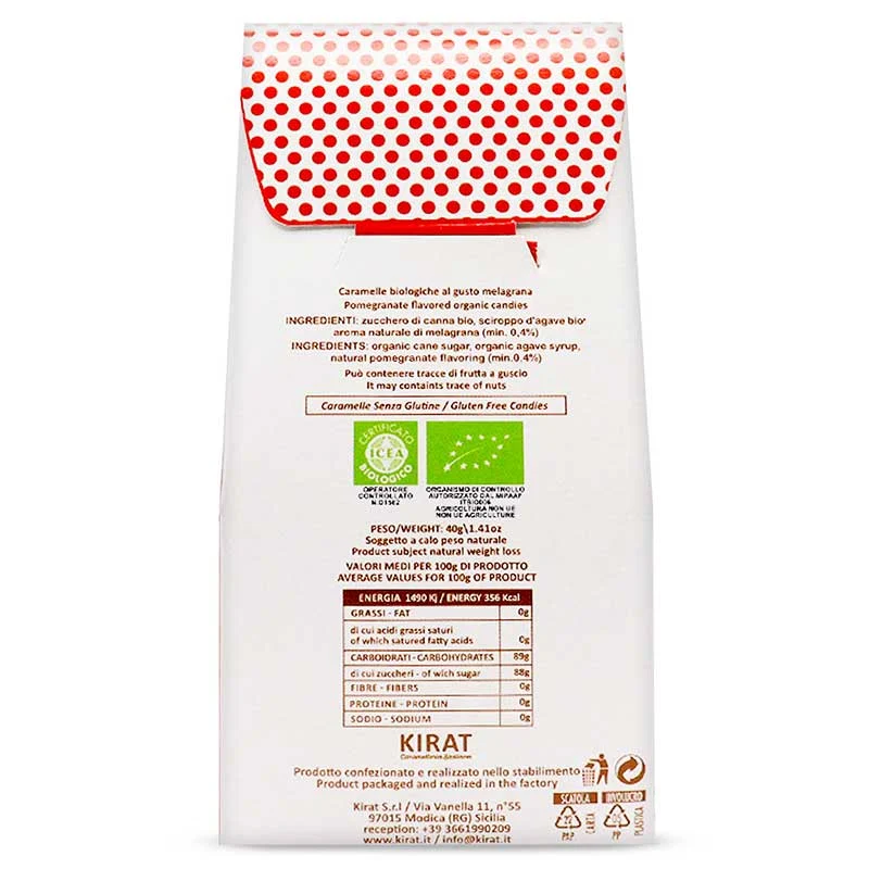 Caramelle Biologiche Vegane Melagrana da 40g - immagine 4