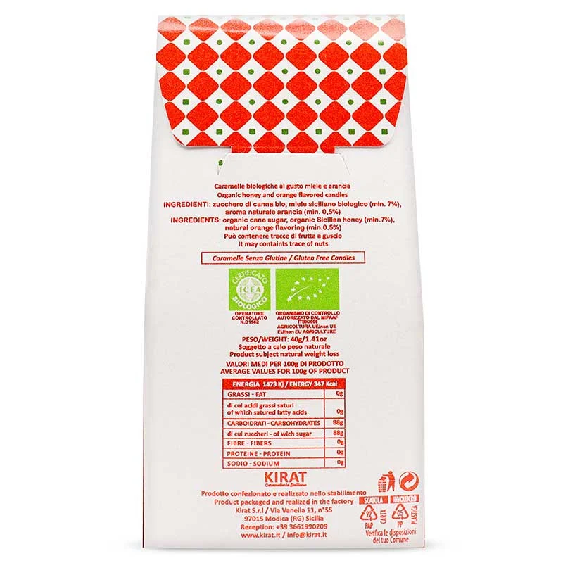 Caramelle Biologiche Miele e Arancia da 40g - immagine 4